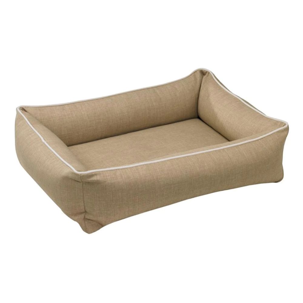 Bowsers Urban Lounger Dog Bed - Diamond Collection Flax