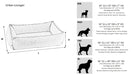 Bowsers Urban Lounger Dog Bed - Platinum Collection Size Chart