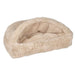 Bowsers Canopy Cozy Dog Bed in Fluffernutter beige with its raised canopy