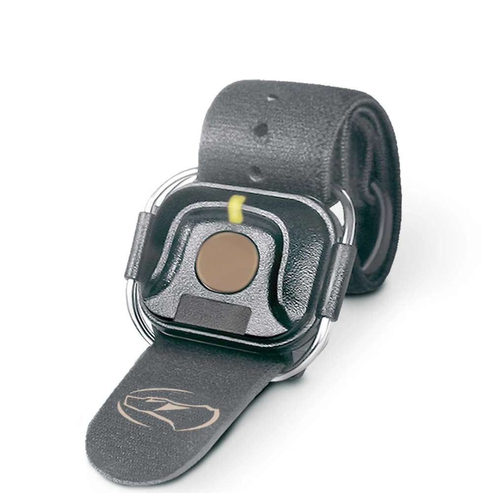 Close-up highlights the handsfree square remote control used with Dogtra 1902S Handsfree Plus Boost & Lock Dog Remote Trainer