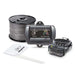 Close-up shows Dogtra EF3500 Rechargeable Containment System kit with transmitter, collar, wire, and accessories