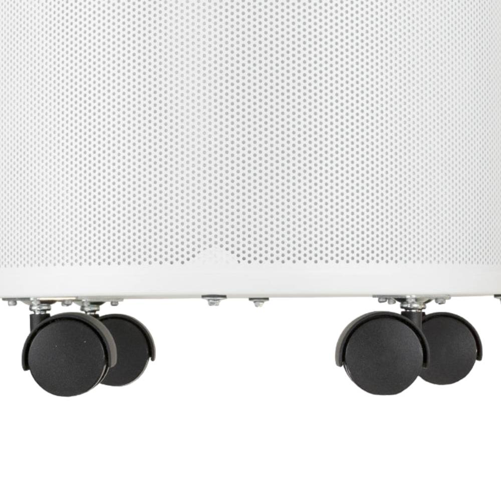 Close-up view of the sturdy caster wheels on the Airpura H714 - Allergy and Asthma Relief Air Purifier