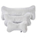 Cloud Bowsers Bumper Bone Pillow white plush bone dog toys displayed together in multiple cozy sizes