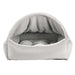 Cloud Bowsers Canopy Dog Bed in light gray features a soft arched canopy and plush cushioned base for cozy covered rest