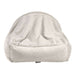 Cloud Bowsers Canopy Dog Bed in light gray shows the rounded back canopy and soft padded exterior