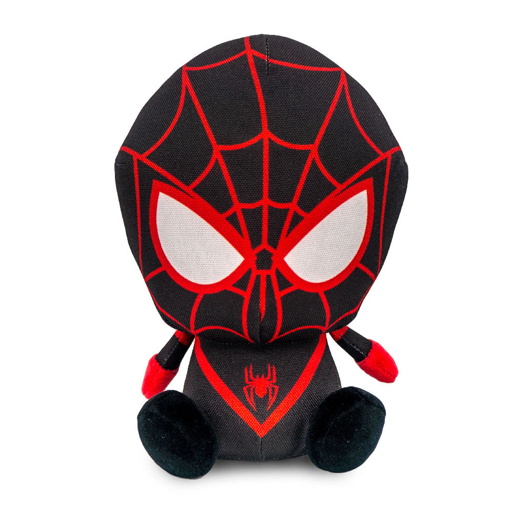 Dog Toy Squeaker Plush - Marvel Ultimate Spider-Man Morales Full Body Sitting Pose