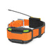 Detailed view highlights the orange collar from Dogtra GPS Pathfinder2 E-Collar 9 Mile Range with adjustable strap and contact points