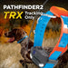 Dog in a field wears Dogtra Pathfinder2 TRX Extra Receiver Collar, showing its use for outdoor tracking and hunting