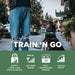 Dog sits attentively beside its owner during a walk while wearing Dogtra CUE 400 Yard Dog Remote Trainer, promoting easy training on the go