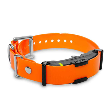 Dogtra ARC Additional Receiver Collar Orange is a bright orange dog training collar with a durable strap, black receiver, and metal buckle for a secure and comfortable fit