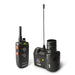 Dogtra RR Deluxe Remote Controller shown with its receiver unit, both black, compact, and equipped with antennas for remote dog training or release control