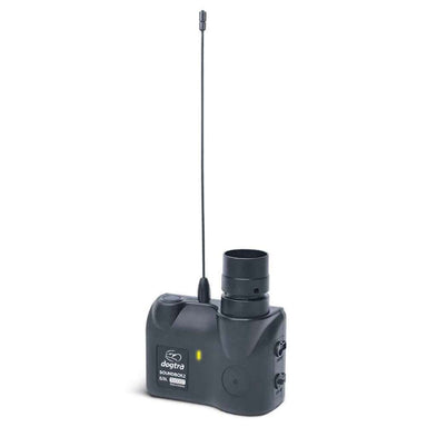 Dogtra Soundbox2 Dog Training Tool as a compact black device with a tall antenna and a horn-shaped speaker