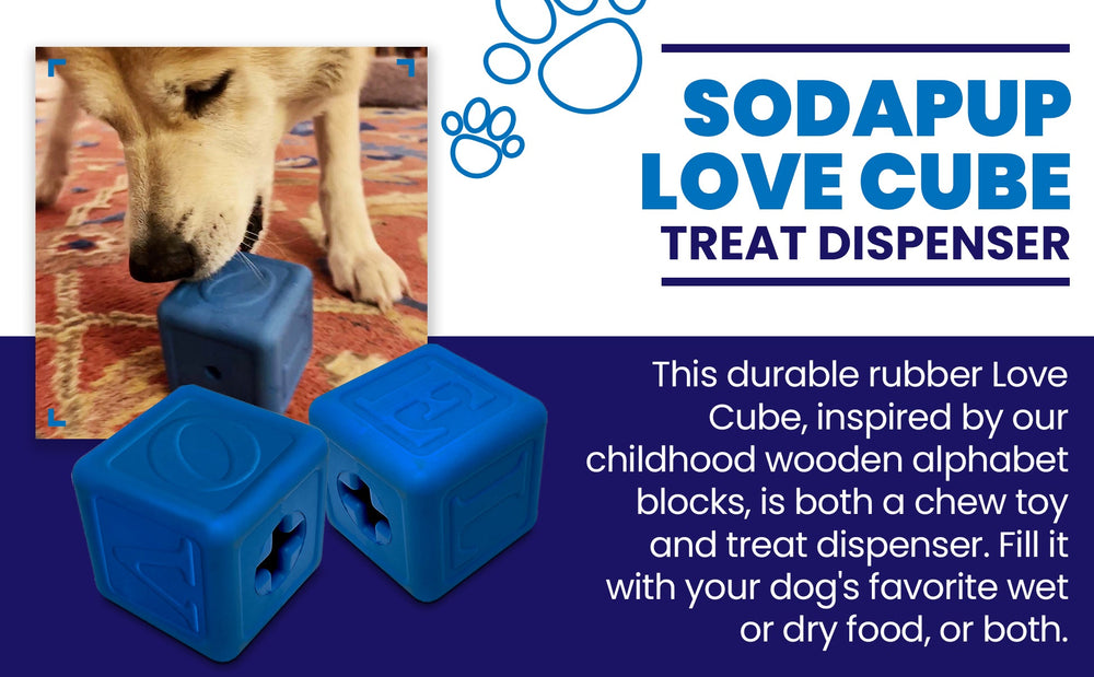 Love Cube Durable Rubber Chew Toy & Treat Dispenser