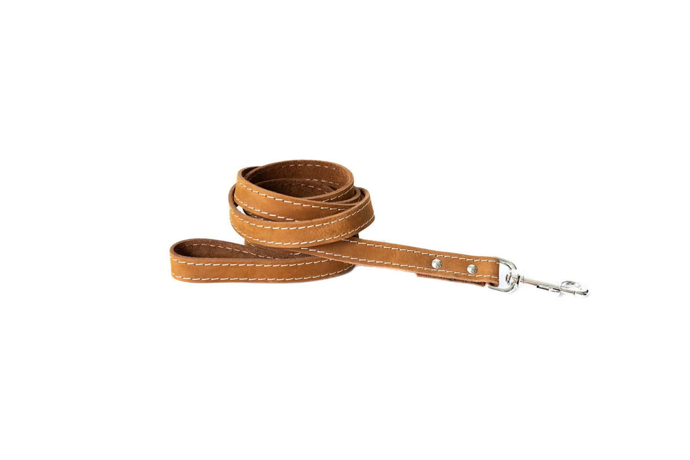 Eurodog Collar Soft Leather Dog Leash Very Soft Bark Brown Leather