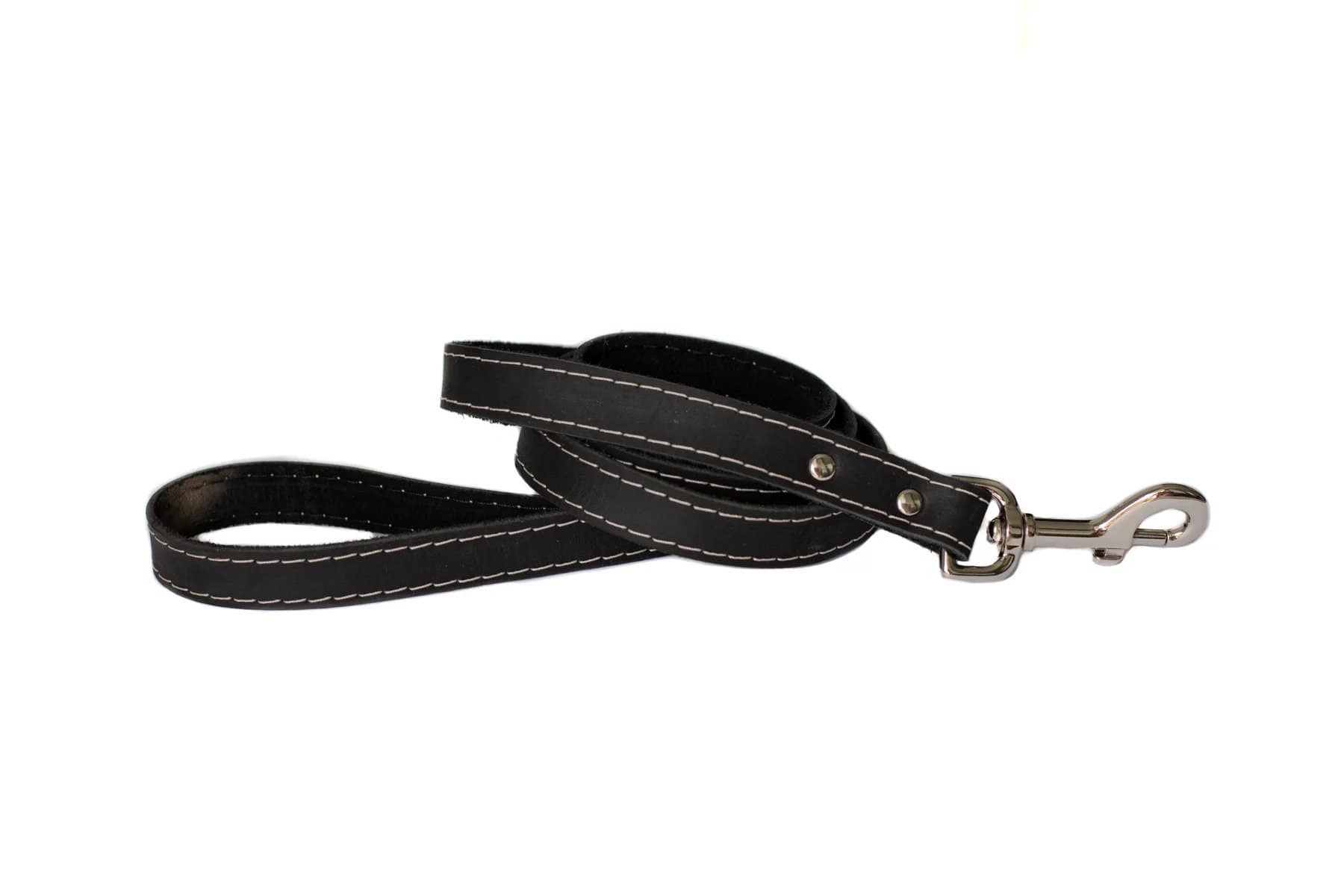 Eurodog Collar Soft Leather Dog Leash Very Soft Black