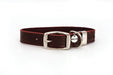 Eurodog Collars Celtic Style Luxury Leather Dog Collar Burgundy