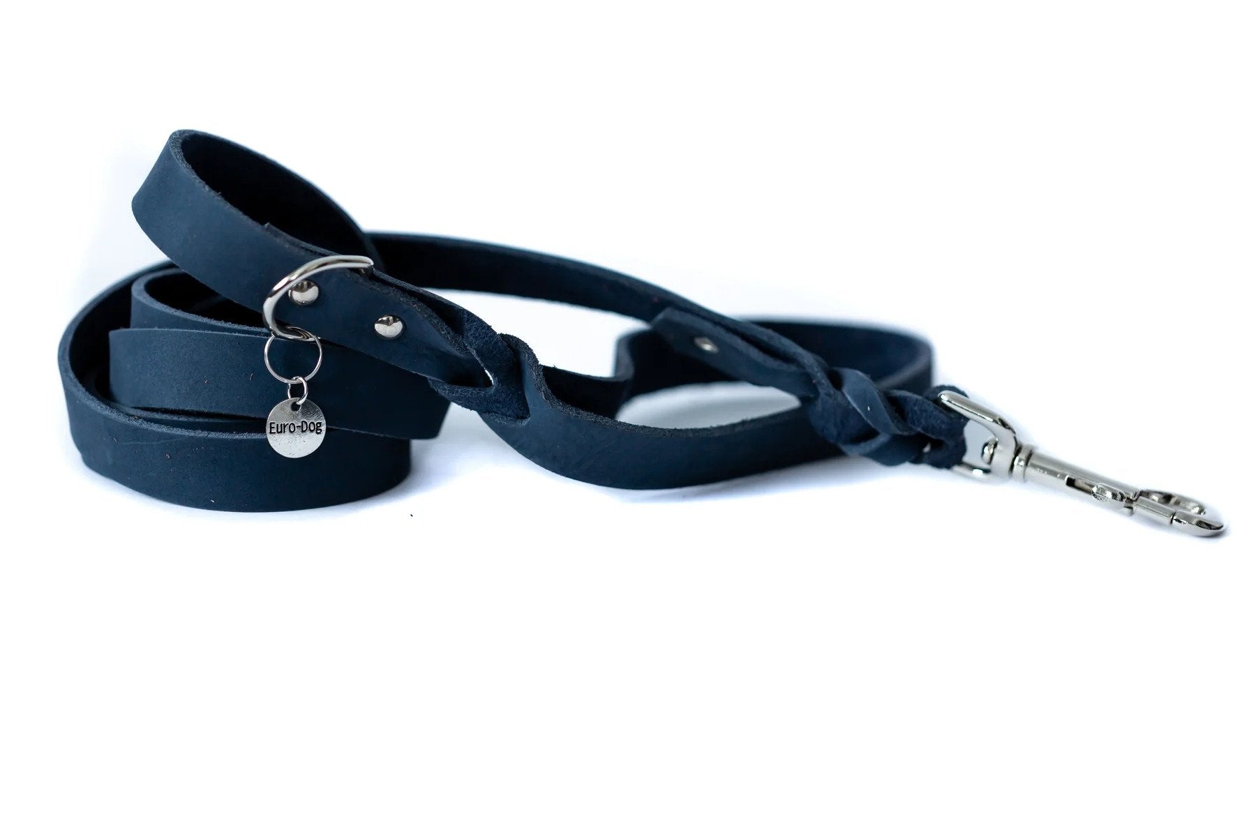 Eurodog Collars Elegant Style Soft Leather Braided Dog Leash