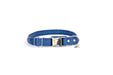 Eurodog Collars Soft Rolled Leather Quick Release Buckle Dog Collar Very Soft Navy Leather
