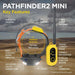 Feature diagram highlights antennas, LED light, and training modes on Dogtra Pathfinder2 Mini GPS E-Collar collar