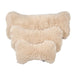 Fluffernutter Bowsers Bumper Bone Pillow cream fluffy bone-shaped dog toys displayed together in three soft plush sizes