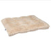 Fluffernutter Bowsers Dream Futon Dog Bed in cream faux fur with deep cushioned tufts