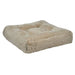 Fluffernutter Bowsers Piazza Dog Bed in cream faux fur provides a luxurious fluffy surface with thick cushioned walls for pets