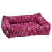 Fuchsia Fiesta Bowsers Urban Lounger Dog Bed in vibrant pink textured fabric with padded raised sides