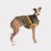 GF PET Alpine Puffer Winter Dog Jacket Dark Khaki Secure Ribbed Arm Holes
