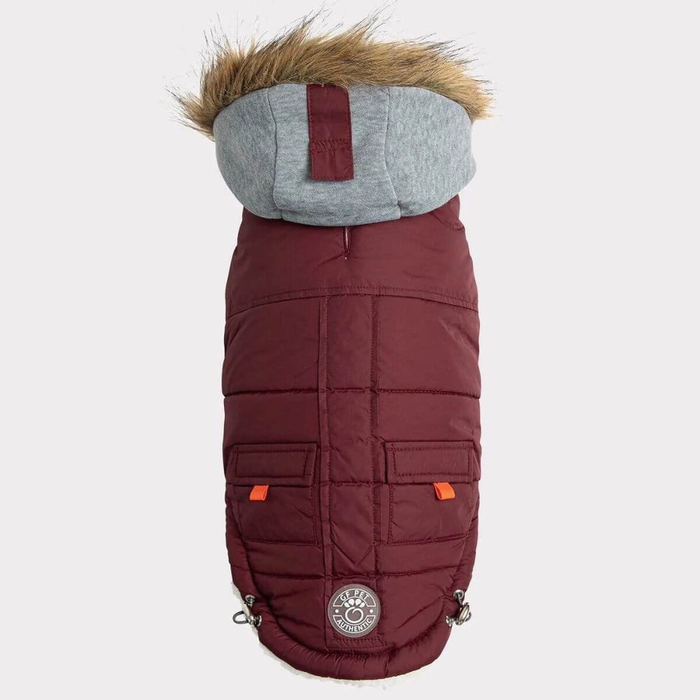 GF PET Winter Sailor Dog Parka Burgundy