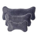 Galaxy Bowsers Bumper Bone Pillow dark gray plush bone dog toys displayed together in soft cozy sizes
