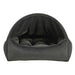 Galaxy Bowsers Canopy Dog Bed in dark gray features an empty plush interior under a rounded cave-style canopy