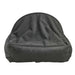 Galaxy Bowsers Canopy Dog Bed in dark gray shows the rounded back and full fabric-covered canopy design