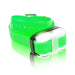 Green Dogtra EDGE Additional Receiver Dog Collar with a silver receiver is presented in a loop, making the bright color highly visible