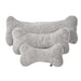 Grey Goose Bowsers Bumper Bone Pillow light gray plush bone dog toys stacked together in three soft sizes