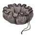Grey Owl Bowsers Buttercup Dog Bed in textured gray fabric with raised cushioned sides and adjustable drawstrings