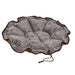 Grey Owl Bowsers Buttercup Dog Bed unfolded into a gray textured cushion with soft padded sections and drawstring edges