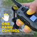 Hand-held view shows Dogtra 280X Remote Trainer 1 Dog System being operated easily with one hand using multiple buttons