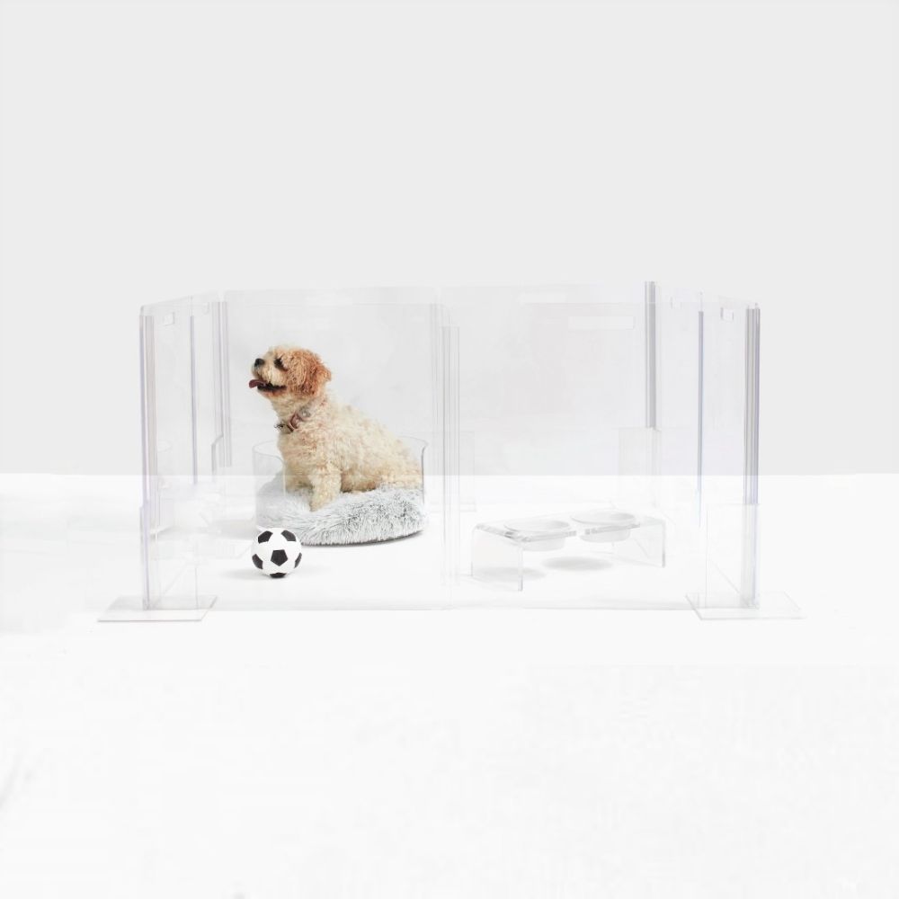 Hiddin Acrylic Clear Foldable Pet Playpen