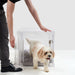 Hiddin Clear Acrylic Pet Crate Convertible To Invisible Pet Gate