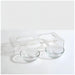 Hiddin Clear Double Dog Bowl Feeder With Two Glass Elevated Dog Bowls