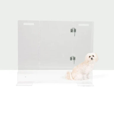 Hiddin The Clear Freestanding Pet Gate Panel With Door 42x30
