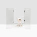 Hiddin The Clear Freestanding Pet Gate Panel With Door Dog Fence