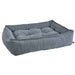 Horizon Bowsers Sterling Lounge Dog Bed in soft blue-gray features plush raised sides and a thick cushioned center