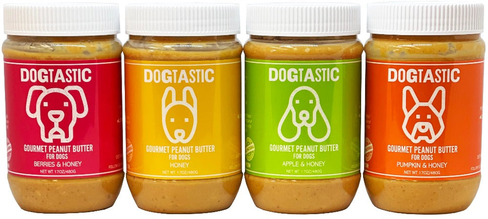 Dogtastic Gourmet Peanut Butter for Dogs - Berries & Honey Flavor