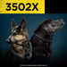 Image of Dogtra 3502X Dual System 1.5 Mile 2 Dog Remote Trainer Expandable shows two dogs wearing the training collars