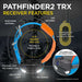 Infographic of Dogtra Pathfinder2 TRX Extra Receiver Collar displays GPS antenna, LED light, and tracking-only features