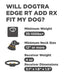 Infographic shows sizing details for Dogtra EDGE RT Additional Receiver, designed for dogs 35–100+ lbs with neck sizes 12 inches or more