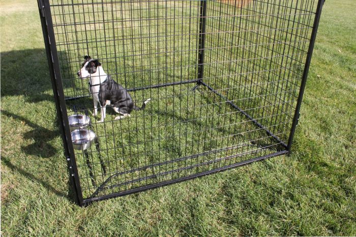 K9 Kennel Store Complete 7' Tall Powder Coated Dog Kennel Standard Actual
