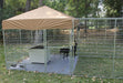 K9 Kennel Store Complete Galvanized PRO Kennel Side View