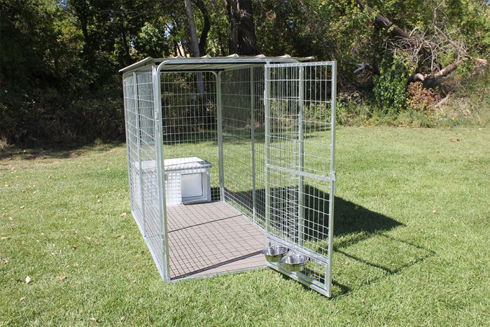 K9 Kennel Store Complete K9 Condo PRO Dog Kennel & Cube Dog House 4 by 10